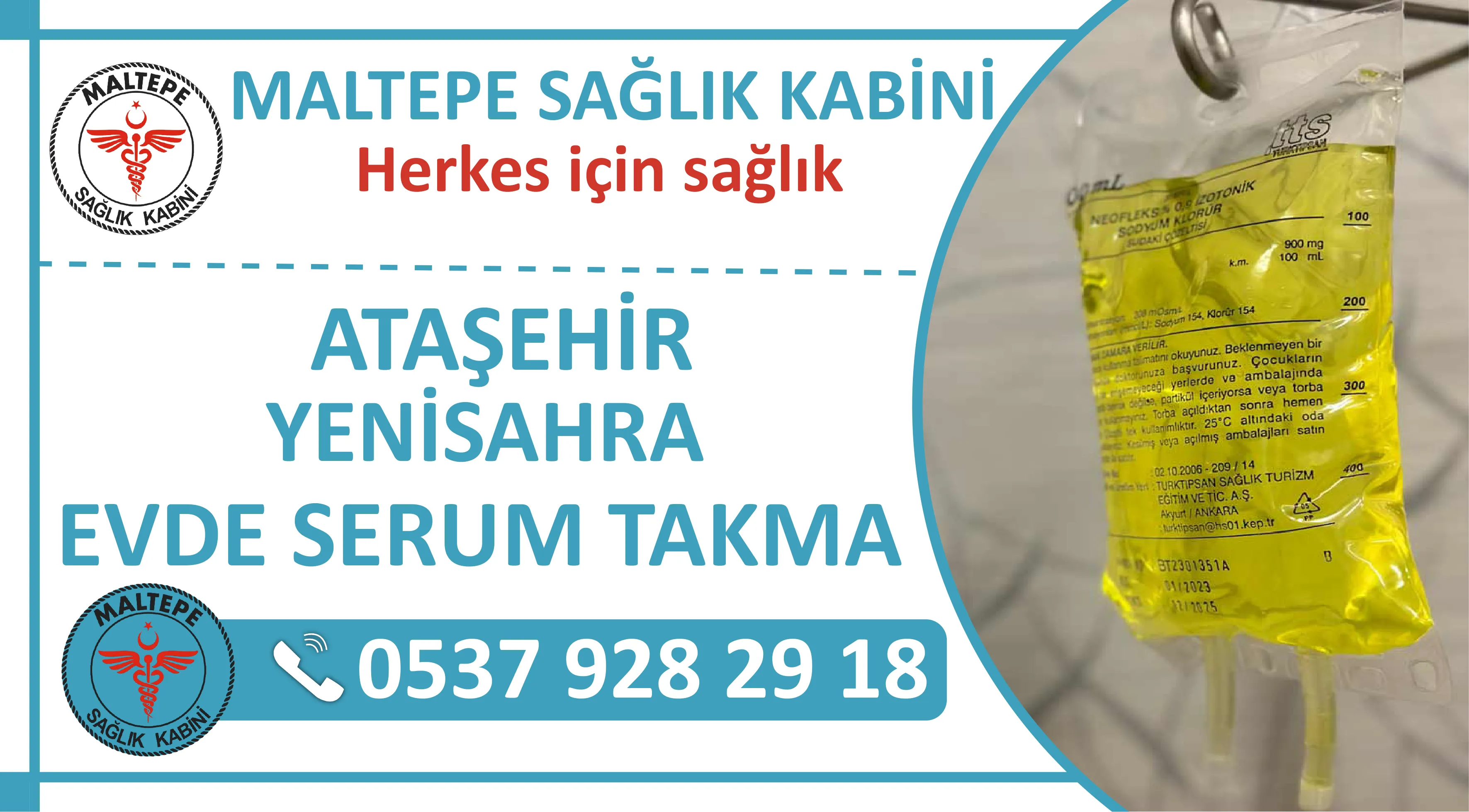 Ataşehir Yenisahra Mahallesi Evde Serum Takma Hizmeti